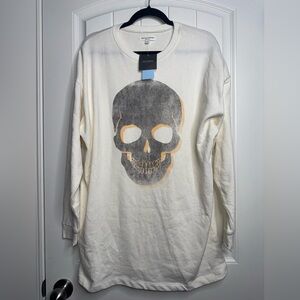 Grayson Threads Long Sleeve Skull Tee - Cream, NWT